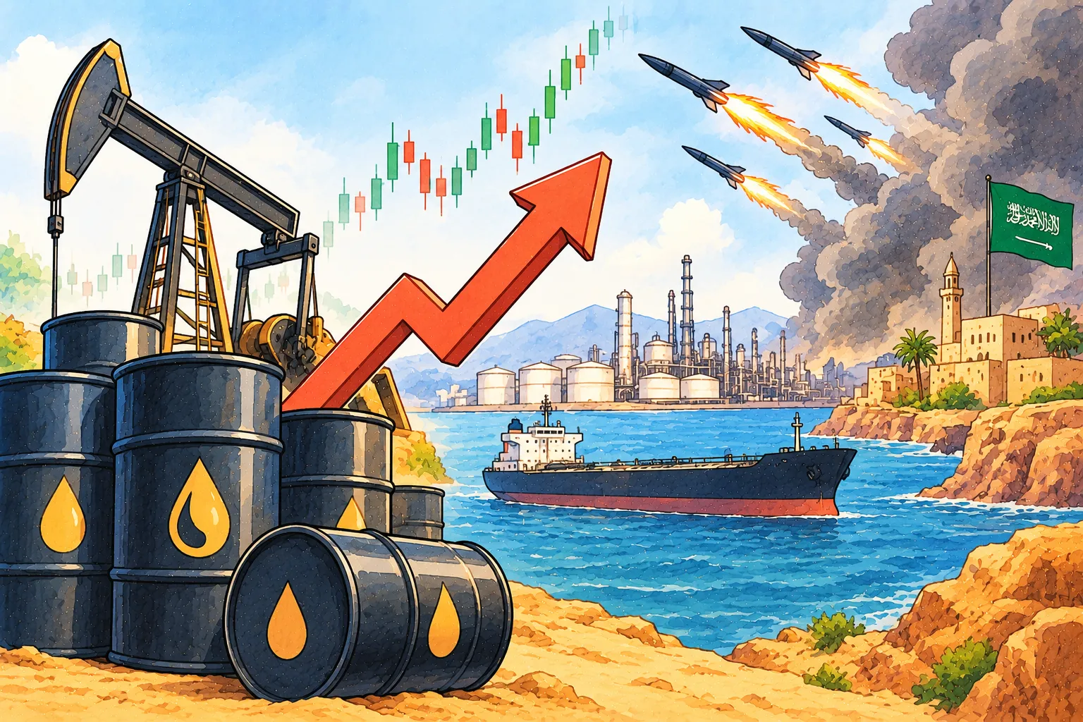 Brent Crude Holds Near $113 After Five-Month High as Houthi Attacks on Saudi Arabia Rattle Supply