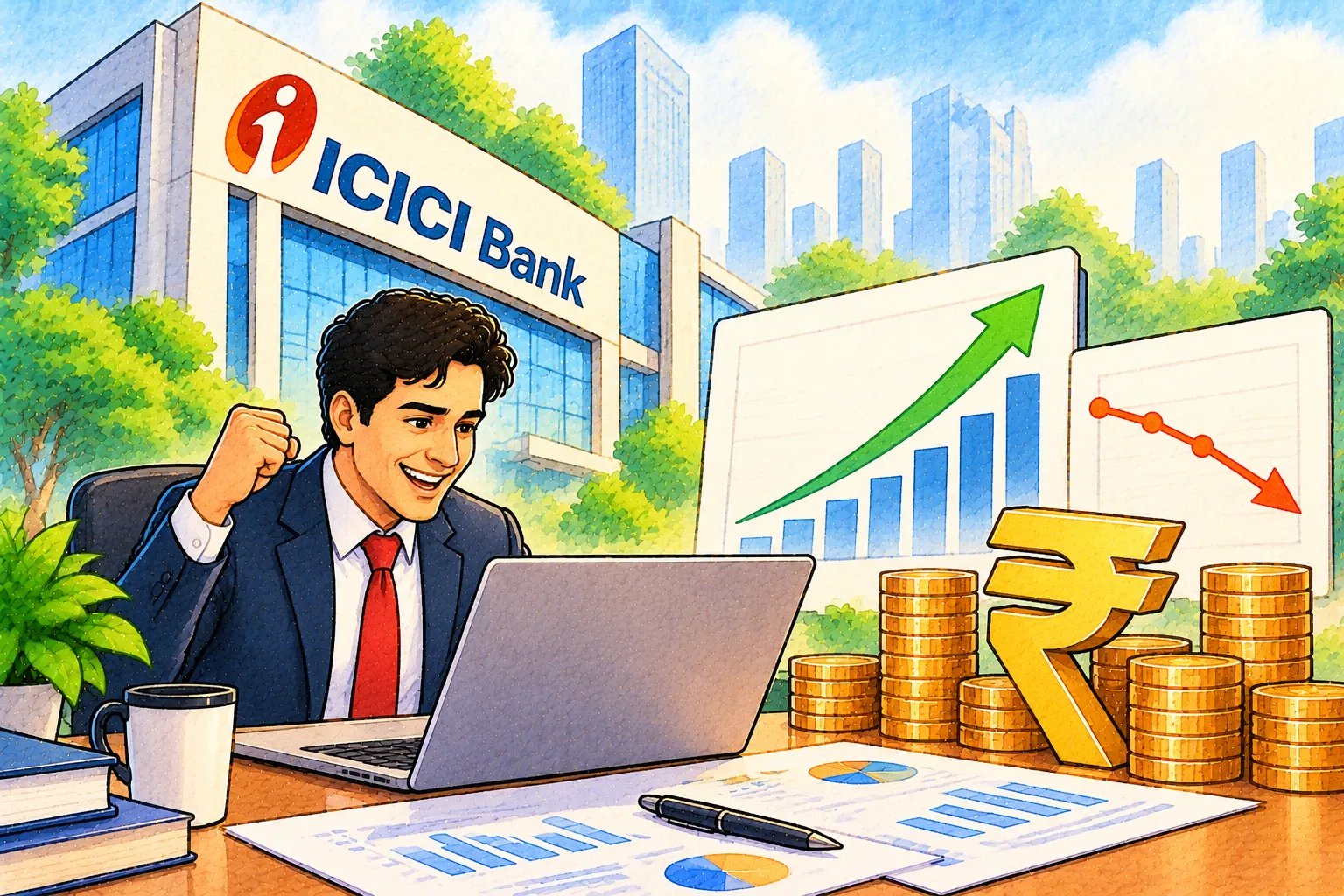 ICICI Bank reports higher quarterly profit as margins decline slightly
